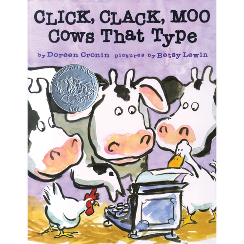 Click, Clack, Moo Cows That Type by Doreen Cronin (Hard Cover) - Picture Book Used  PL-0055-01-20-2019-7.99-U