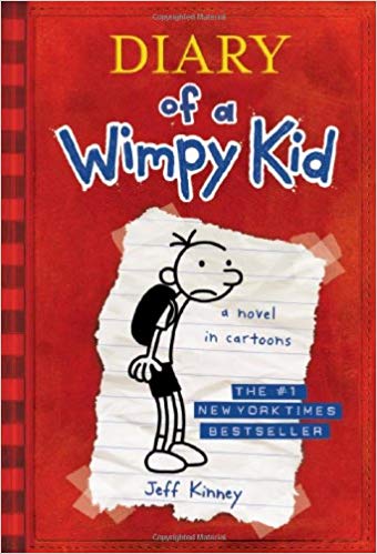 Diary of a Wimpy Kid, a Novel in Cartoons by Jeff Kinney (Paperback) Used ISBN 978-0-8109-9455-5