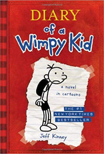 Diary of a Wimpy Kid, a Novel in Cartoons by Jeff Kinney (Paperback) Used ISBN 978-0-8109-9455-5