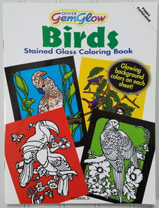 Birds GemGlow Stained Glass Coloring Book  by Ed Sibbett, Jr. (Dover Nature Stained Glass Coloring Book) (Paperback) New  ISBN 978-0-486-47476-2